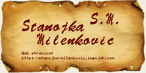 Stanojka Milenković vizit kartica